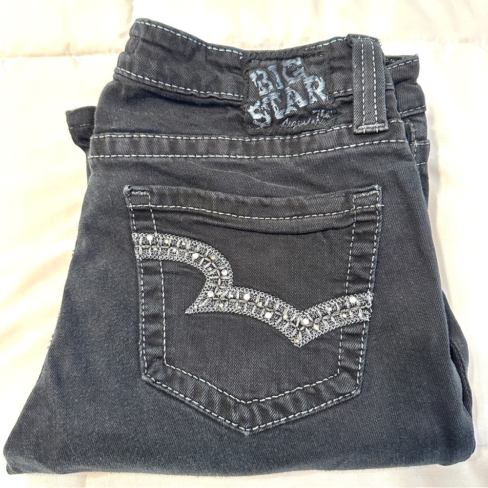 Big Star Women's Maddie Indigo Dark Wash Denim Bootcut Jeans • Sz 29; 31” inseam